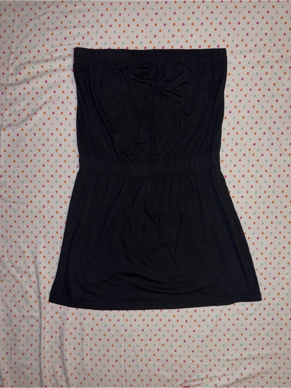 City Streets Women’s XL Black Strapless Mini Dress Stretch Casual Y2K